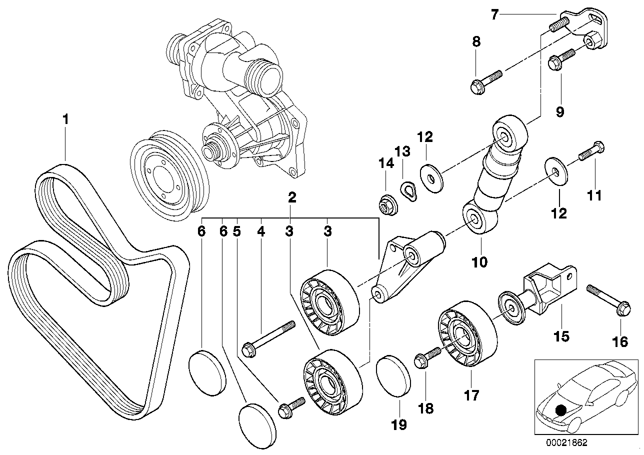 BMW 11287636377 - Ķīļrievu siksna onlydrive.pro