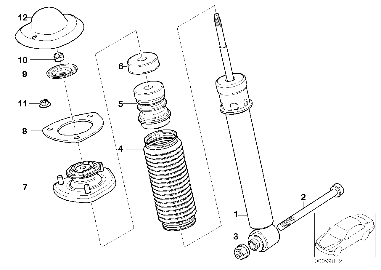 BMW 31 32 1 125 878 - Dust Cover Kit, shock absorber onlydrive.pro