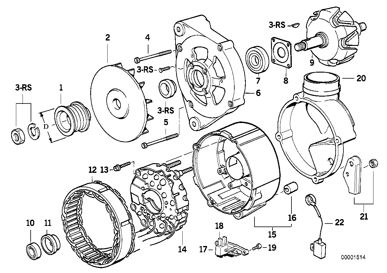 BMW 12 31 1 726 022 - Ģeneratora sprieguma regulators onlydrive.pro