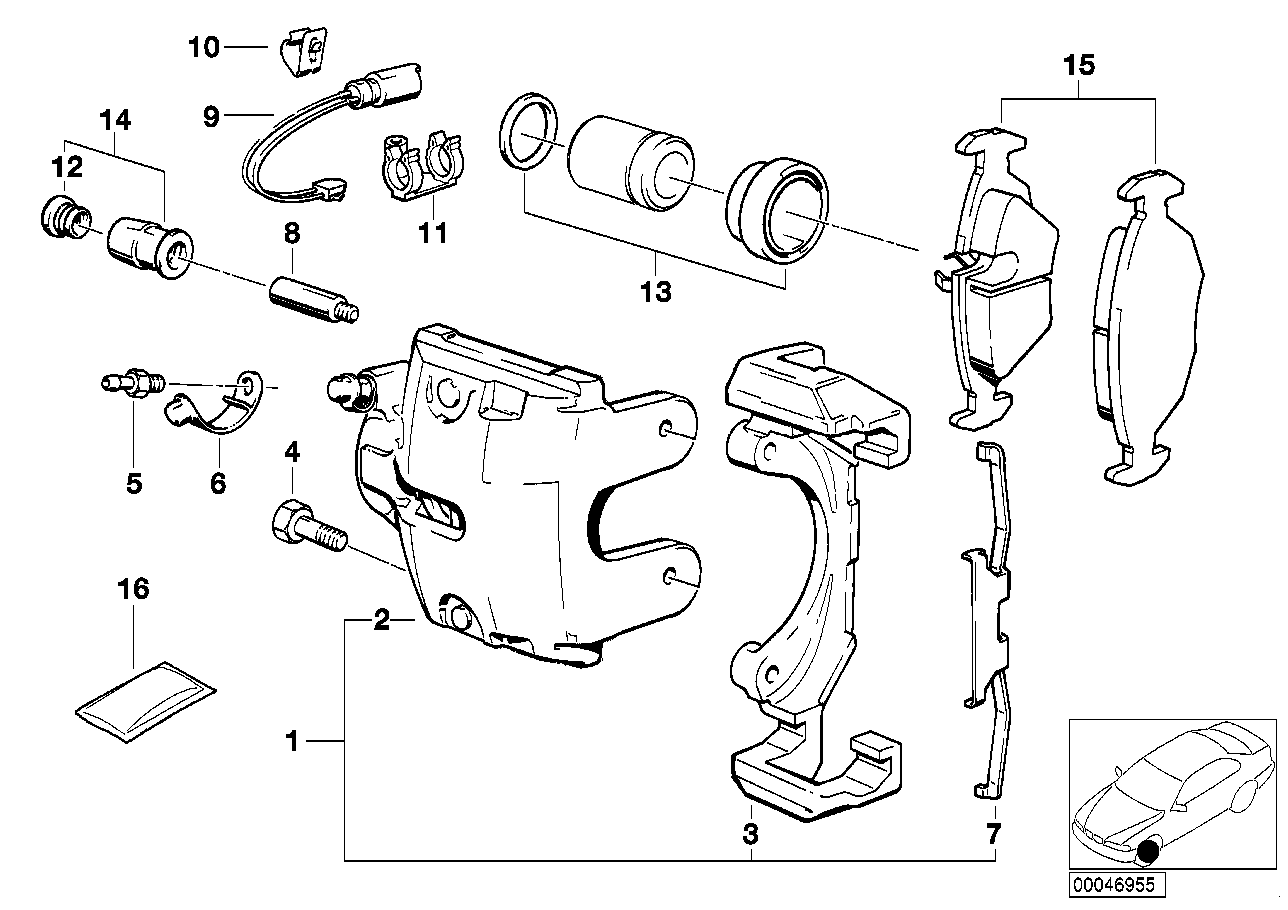 BMW 34111162535 - Brake Pad Set, disc brake onlydrive.pro