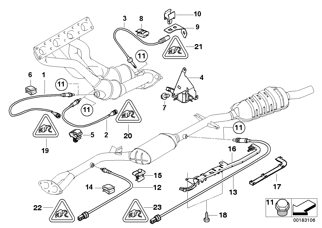 BMW 11 78 7 512 976 - Lambda probe fixings: 1  pcs. onlydrive.pro