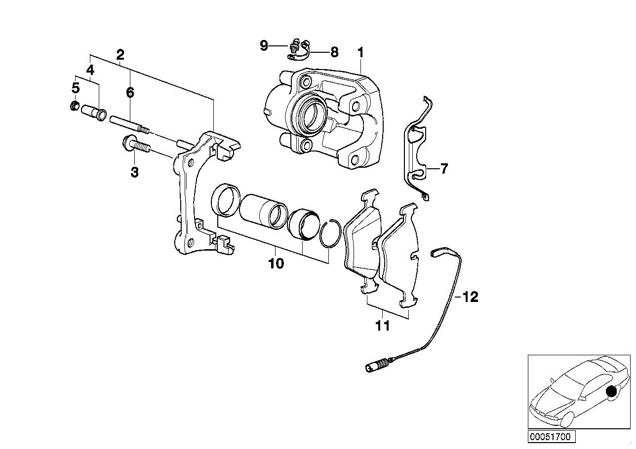 BMW 34216761239 - Piduriklotsi komplekt,ketaspidur onlydrive.pro