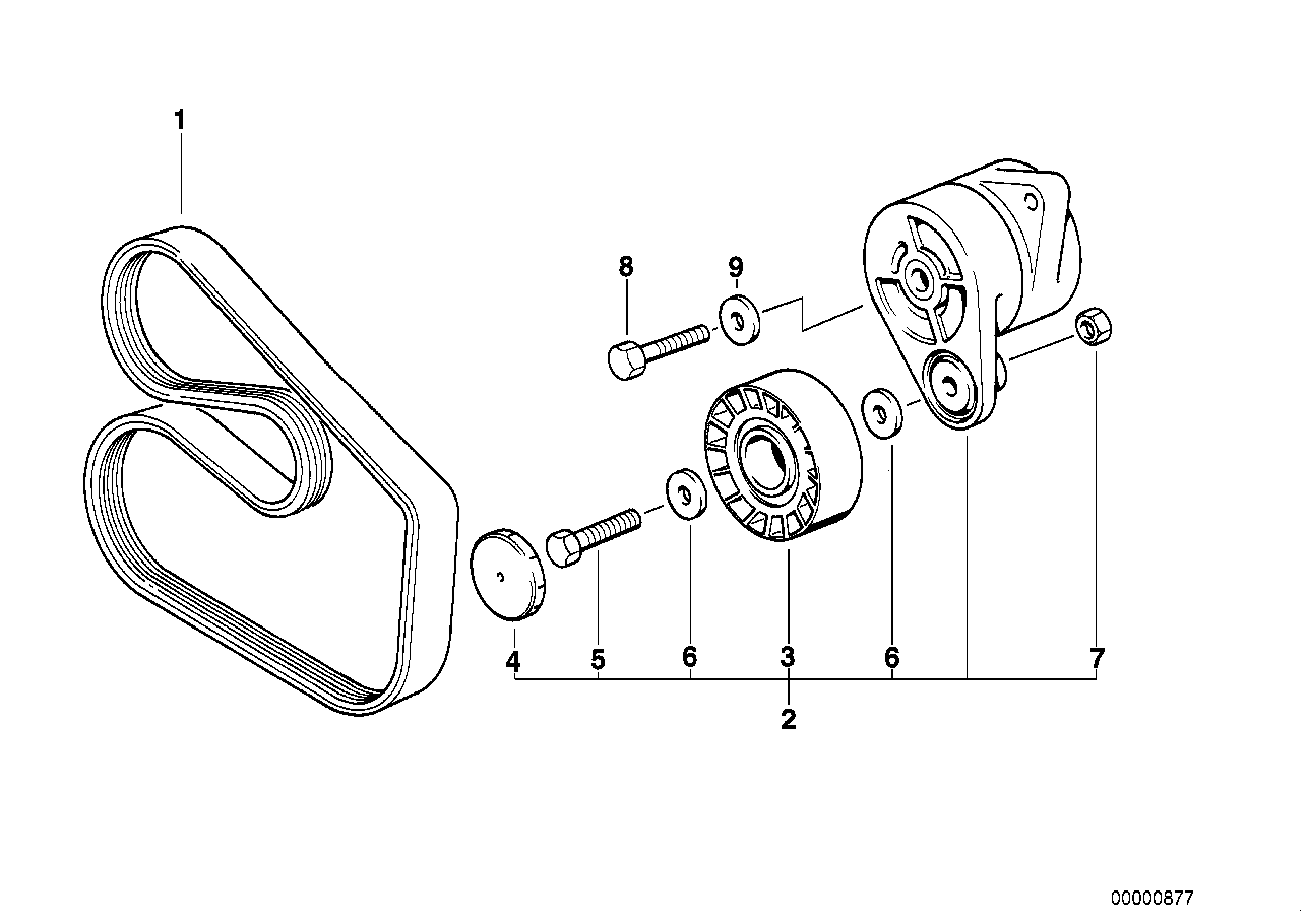 BMW 11 28 7 838 797 - Натяжитель, поликлиновый ремень onlydrive.pro