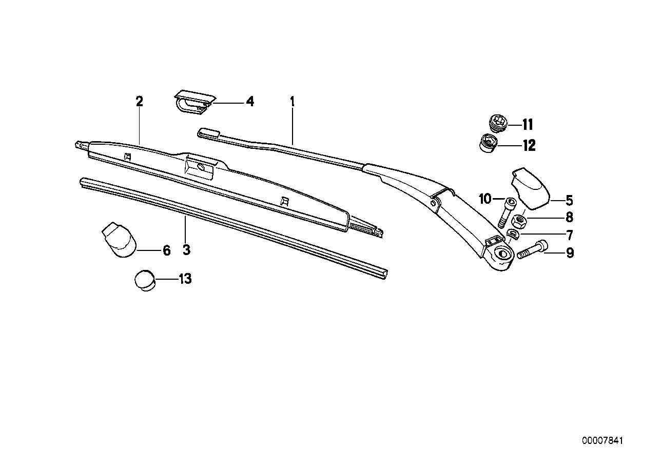 BMW 61 61 8 217 706 - Single components for wiper arm: 1  pcs. onlydrive.pro