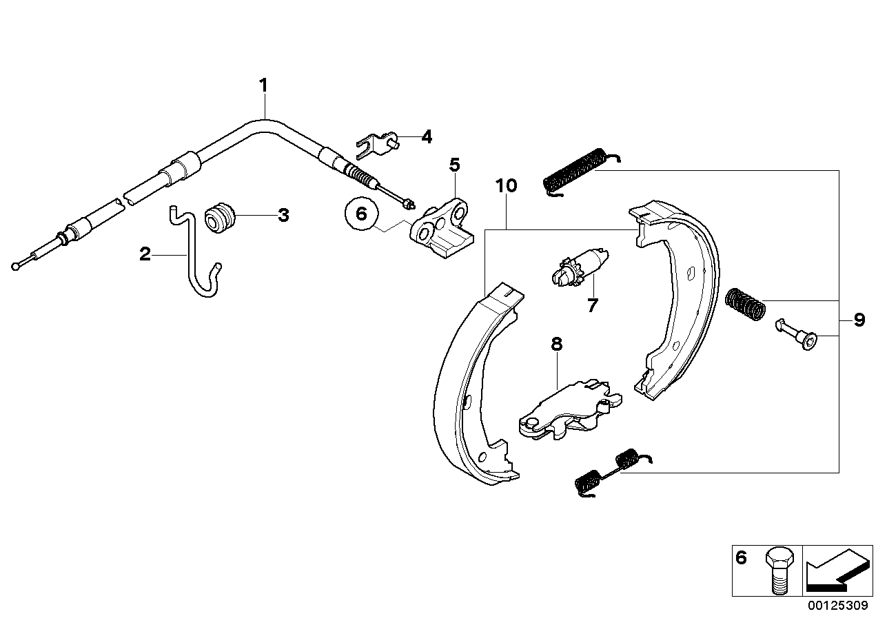 BMW 34416761293 - Jarrukenkäsarja, seisontajarru onlydrive.pro