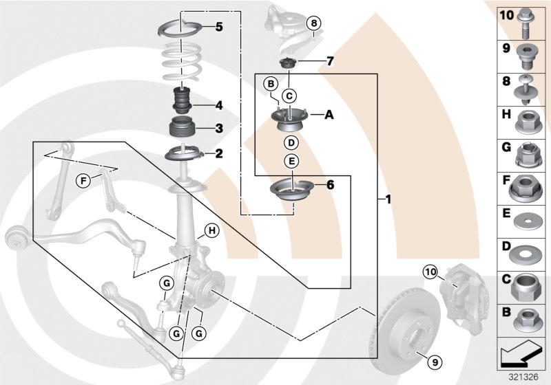 BMW 31 33 1 096 664 - Spring Cap onlydrive.pro