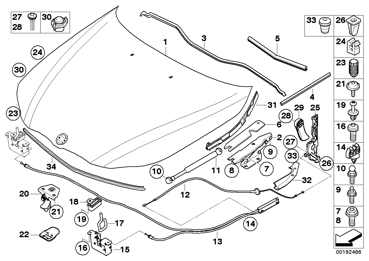 BMW 51237008745 - Gāzes atspere, Motora pārsegs onlydrive.pro