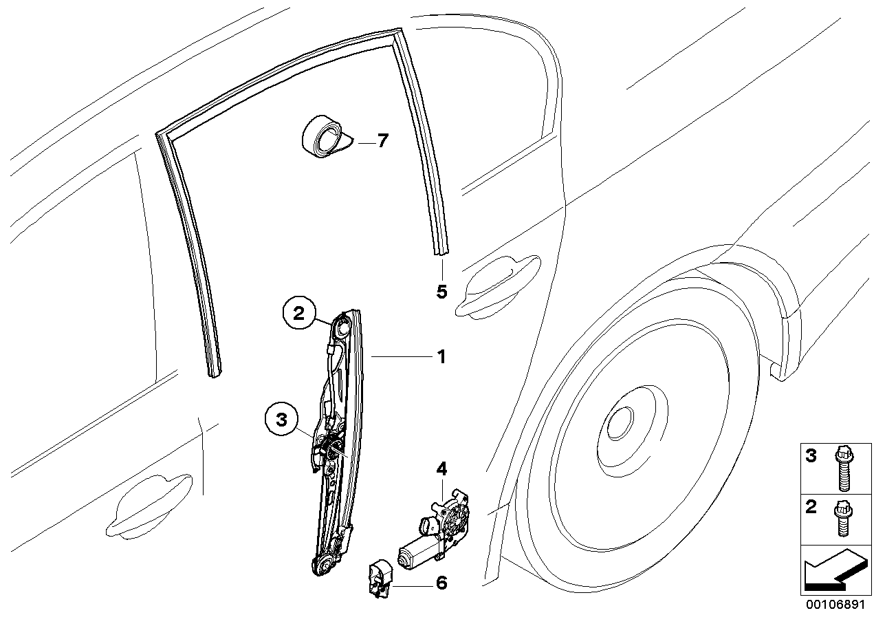 BMW 51 35 7 184 745 - Lango pakėliklis onlydrive.pro