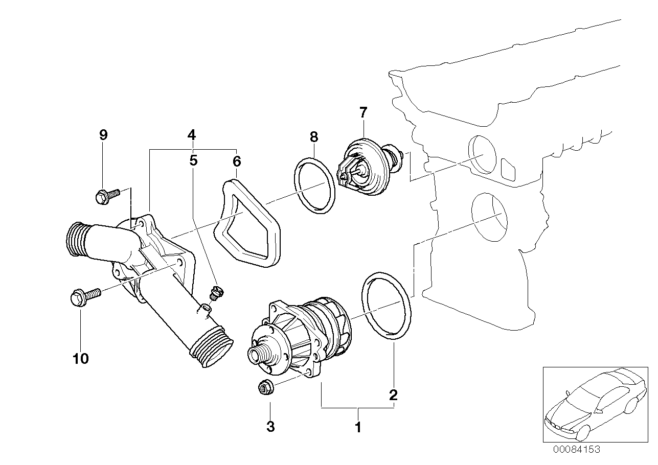 BMW 11 53 1 740 437 - Seal, coolant pipe onlydrive.pro