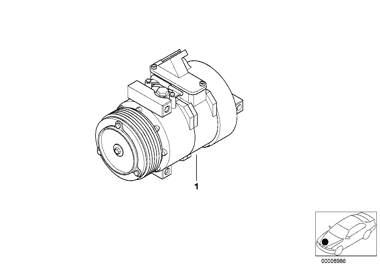 BMW 64 52 8 385 919 - Kompresorius, oro kondicionierius onlydrive.pro