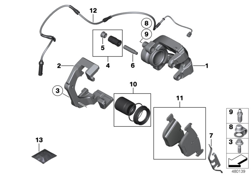 Mini 34216765909 - Repair Kit, brake caliper onlydrive.pro