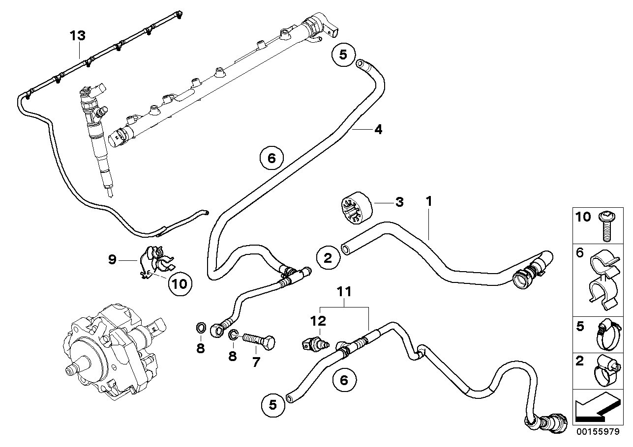 BMW 13 53 7 786 544 - Hose, fuel overflow onlydrive.pro