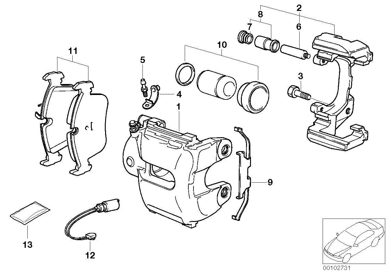 BMW 34116761244 - Brake Pad Set, disc brake onlydrive.pro