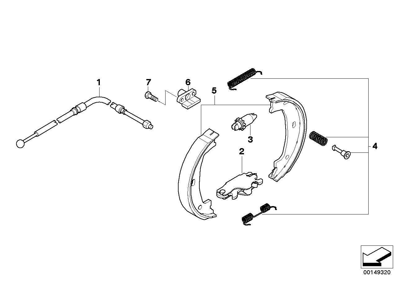 BMW 34416761291 - Brake Shoe Set, parking brake onlydrive.pro