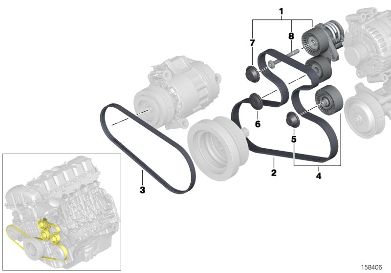 BMW 11 28 7 552 084 - V-Ribbed Belt onlydrive.pro