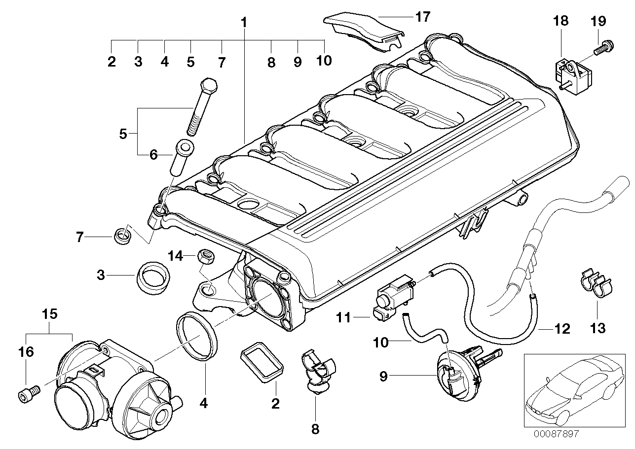 BMW 11 61 2 246 945 - Gasket, intake manifold housing onlydrive.pro