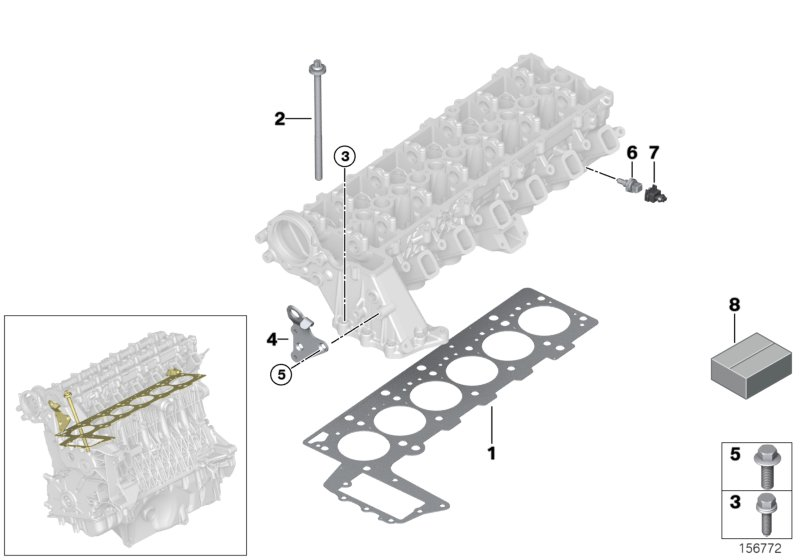 BMW 11 12 2 354 013 - Gasket, cylinder head onlydrive.pro