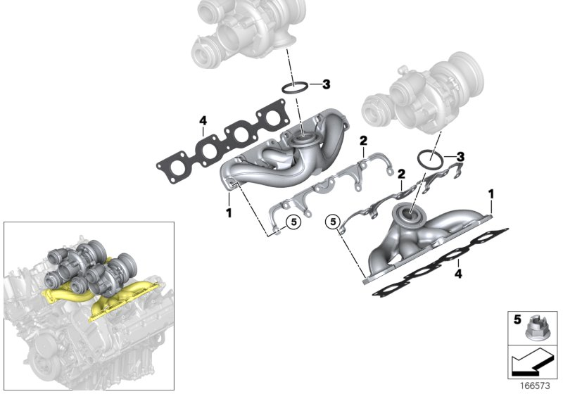 BMW 11 62 7 614 095 - Blīve, Izplūdes kolektors onlydrive.pro