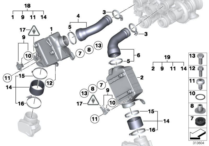 BMW 11657558922 - Kinnitusrõngas,kompressorivoolik onlydrive.pro