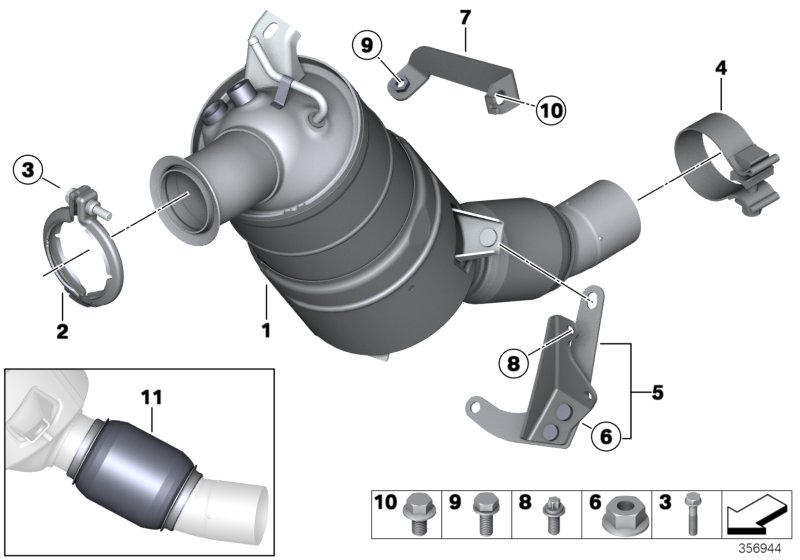 BMW 18 30 7 810 164 - Soot / Particulate Filter, exhaust system onlydrive.pro