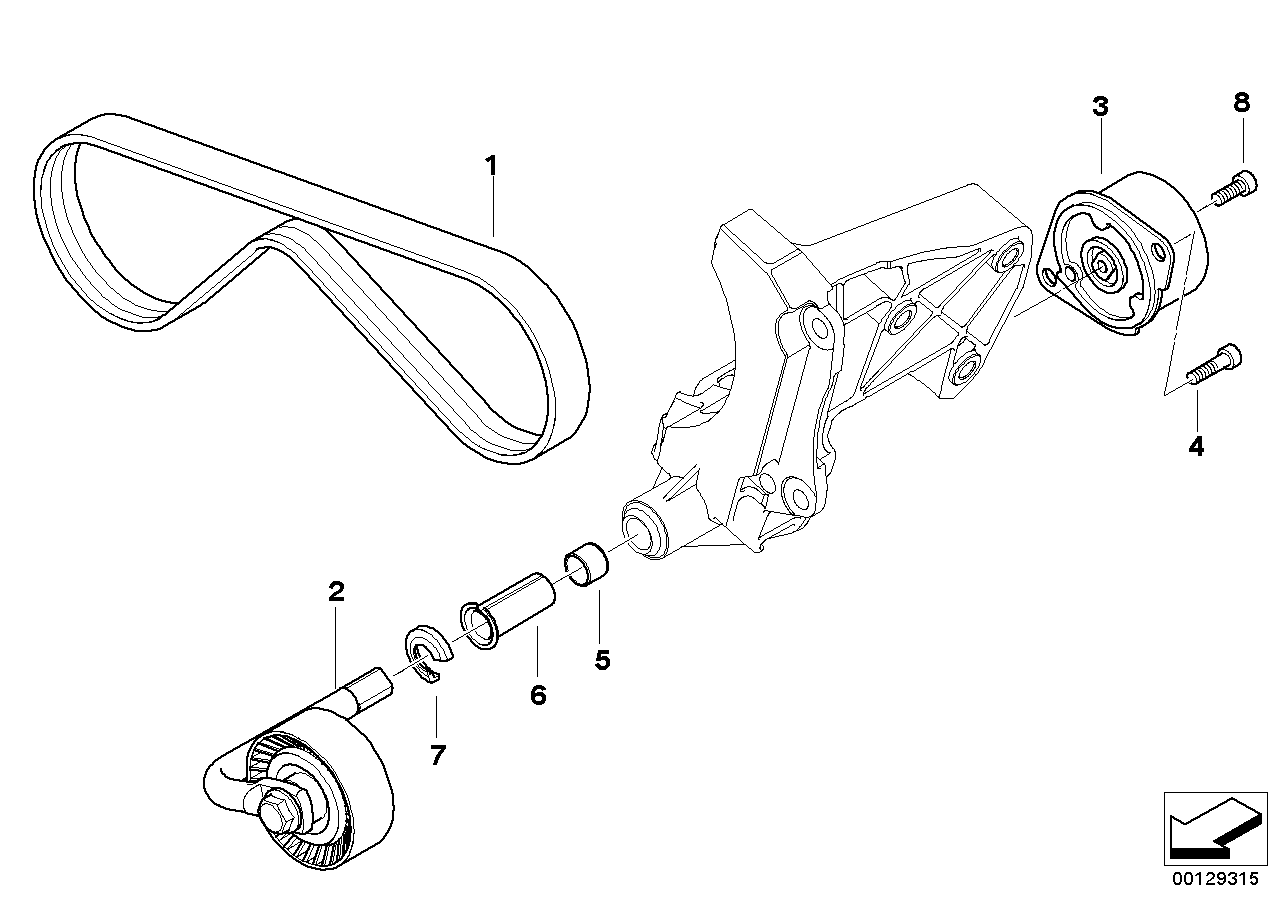 BMW 64 55 7 786 705 - Поликлиновой ремень onlydrive.pro