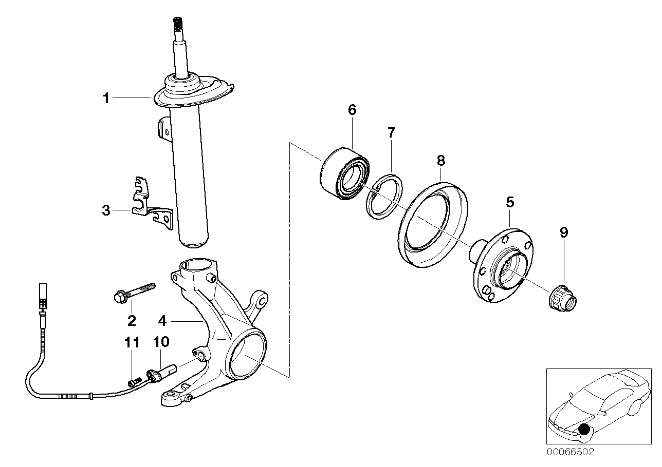 BMW 31221095702 - Bearing Kit, wheel hub onlydrive.pro