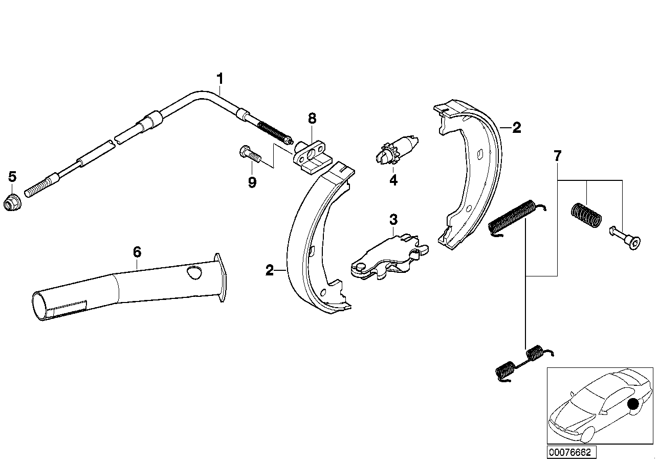 BMW 34411165020 - Cable, parking brake onlydrive.pro