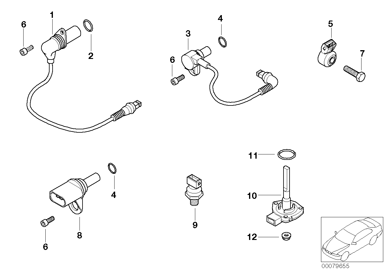 BMW 13 62 2 249 320 - Sensor, crankshaft pulse onlydrive.pro