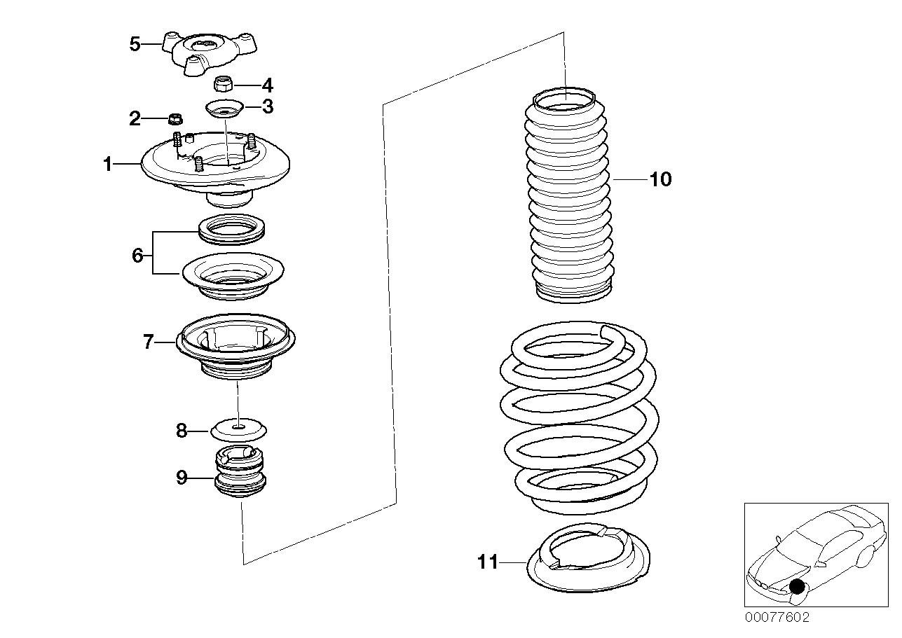 BMW 31331093344 - Putekļu aizsargkomplekts, Amortizators onlydrive.pro