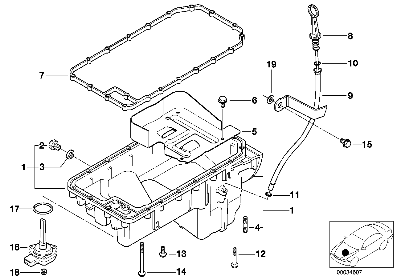 BMW 12 61 1 744 292 - Seal Ring, engine oil level sensor onlydrive.pro