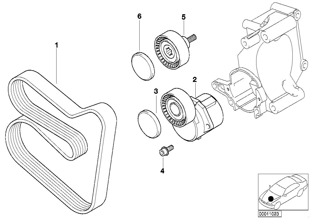 VAG 11281437369 - Belt drive water pump/alternator: 1  pcs. onlydrive.pro