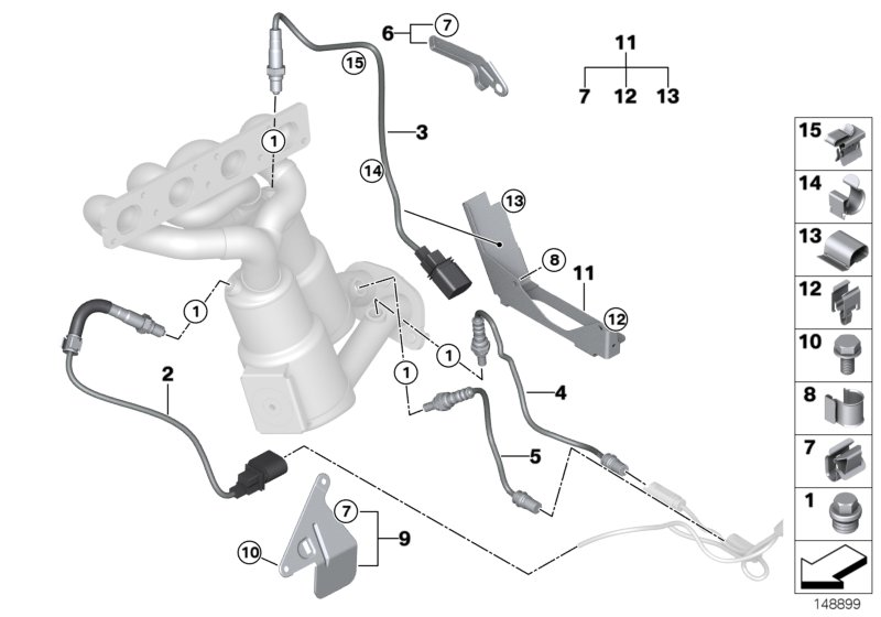 BMW 117875 47313 - Lambda probe fixings: 1  pcs. onlydrive.pro