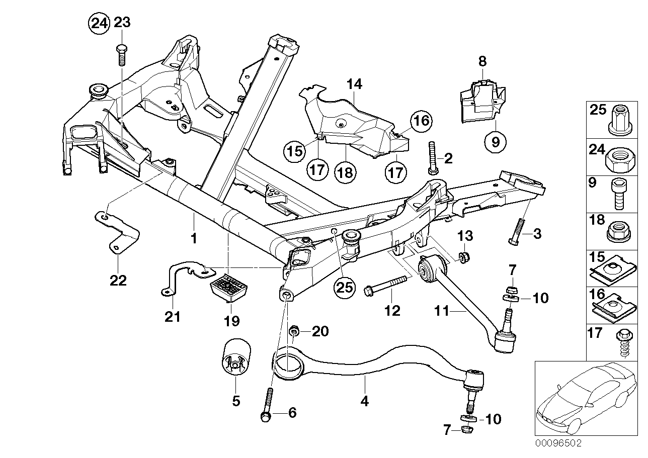 BMW 31 10 6 769 441 - Korjaussarja, ohjausvipu onlydrive.pro