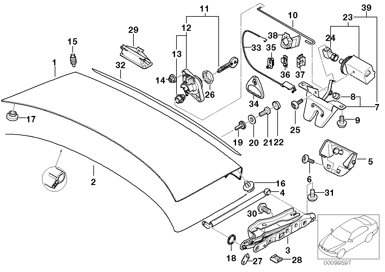 BMW 51248222913 - Газовая пружина, упор onlydrive.pro