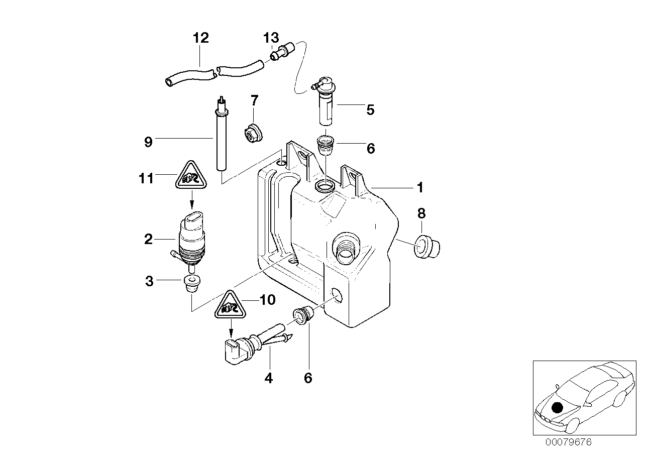 BMW 67 12 8 362 154 - Water Pump, window cleaning onlydrive.pro