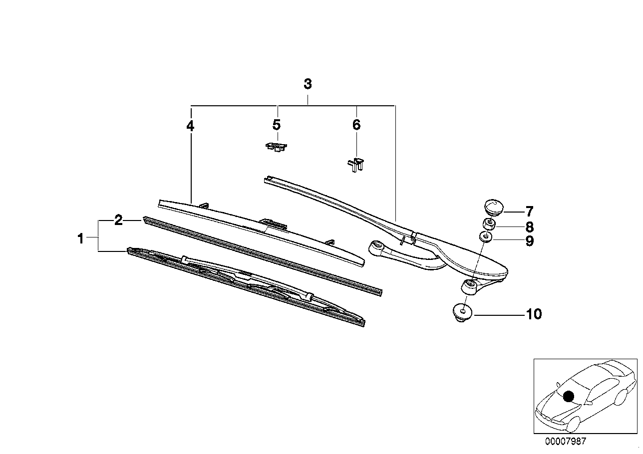 BMW 61 61 9 070 579 - Wiper Blade onlydrive.pro