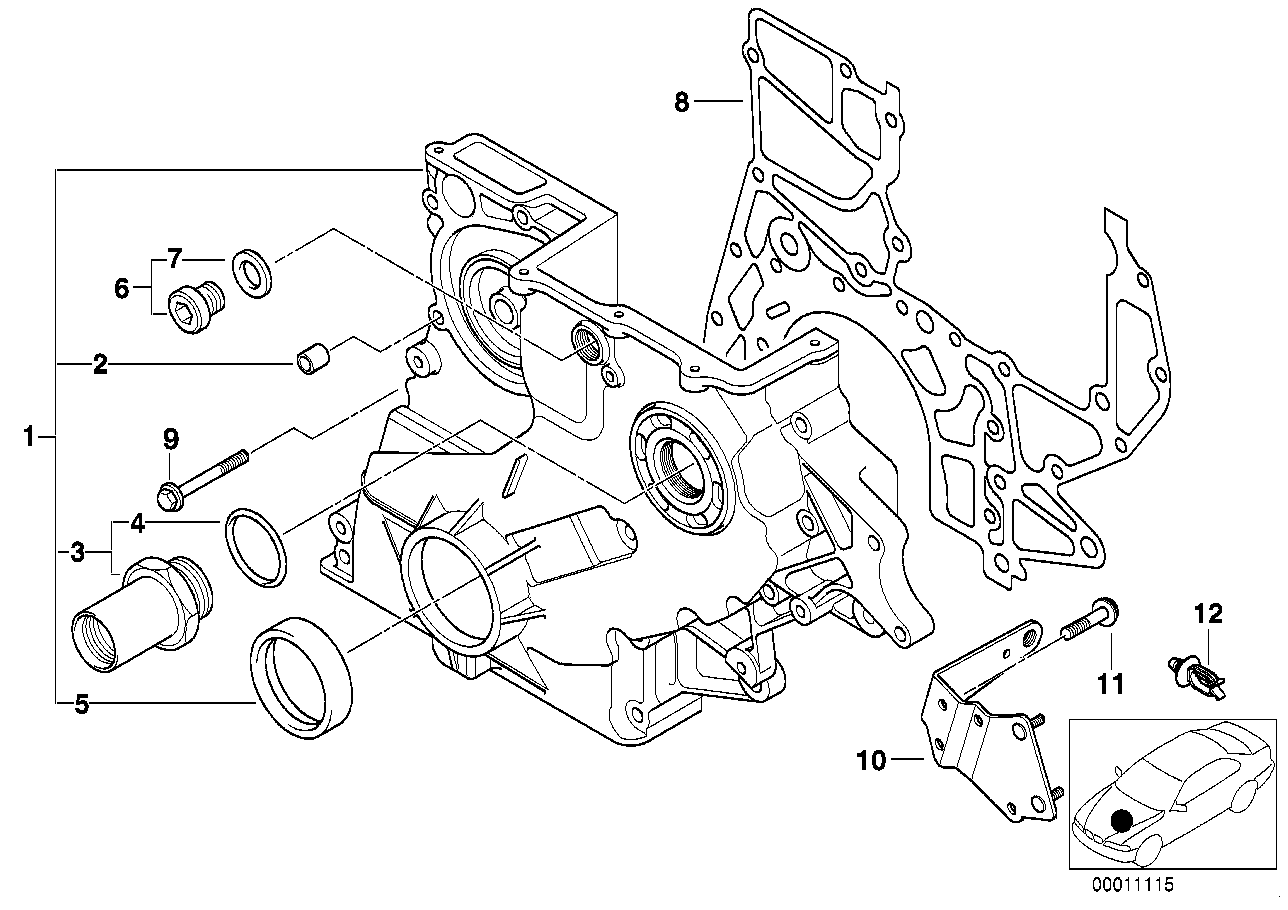 BMW 11 14 2 249 532 - Уплотняющее кольцо, коленчатый вал onlydrive.pro