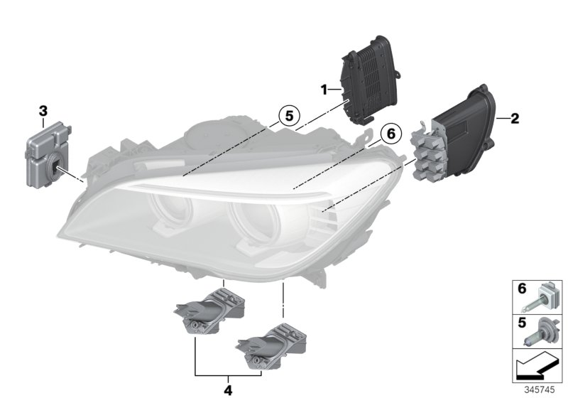 BMW 63127296090 - Single components f headlight xenon/alc: 1  pcs. onlydrive.pro