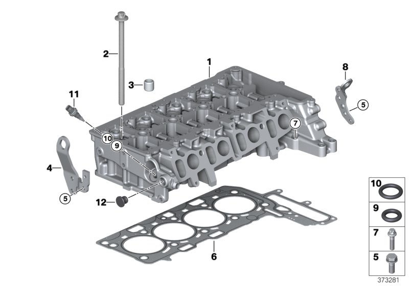 Mini 11 12 8 513 128 - Bolt Kit, cylinder head onlydrive.pro