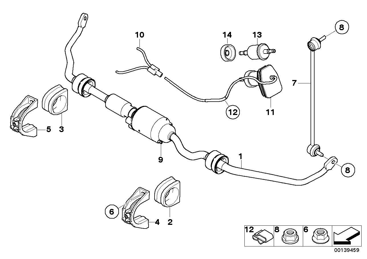 BMW 13 32 1 277 497 - Front stabilizer bar/dynamic drive: 1  pcs. onlydrive.pro