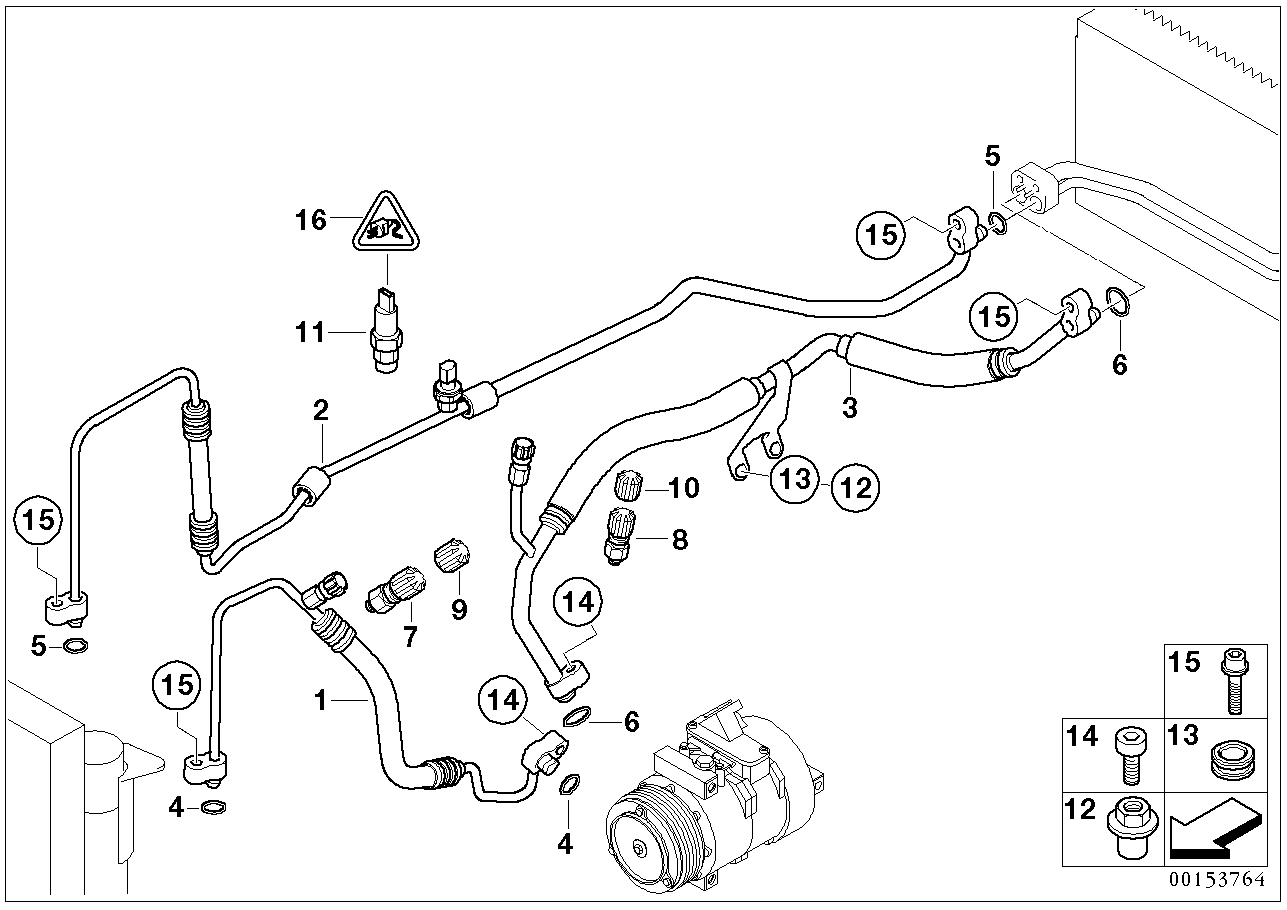 BMW 64 53 8 370 623 - Slėgio jungiklis, oro kondicionavimas onlydrive.pro