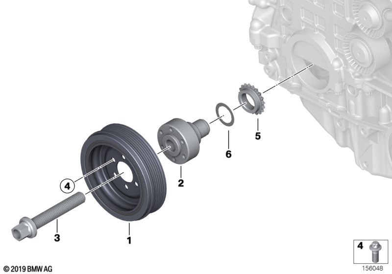 BMW 11 23 7 564 969 - Belt Pulley, crankshaft onlydrive.pro