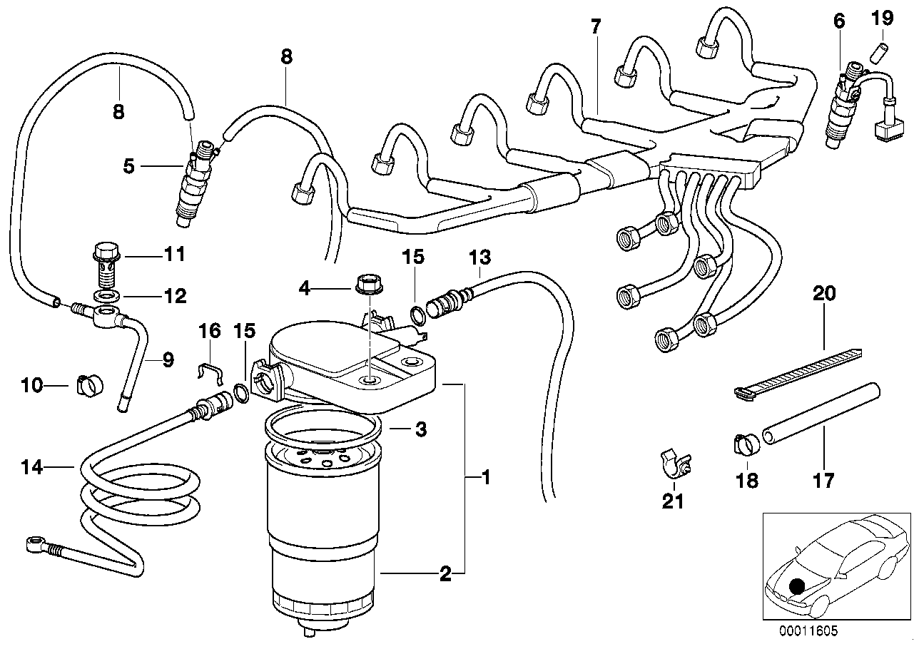 BMW 13 32 7 786 647 - Топливный фильтр onlydrive.pro