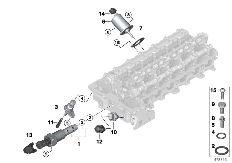 BMW 11 36 7 585 425 - Vadības vārsts, Sadales vārpstas iestatīšana onlydrive.pro