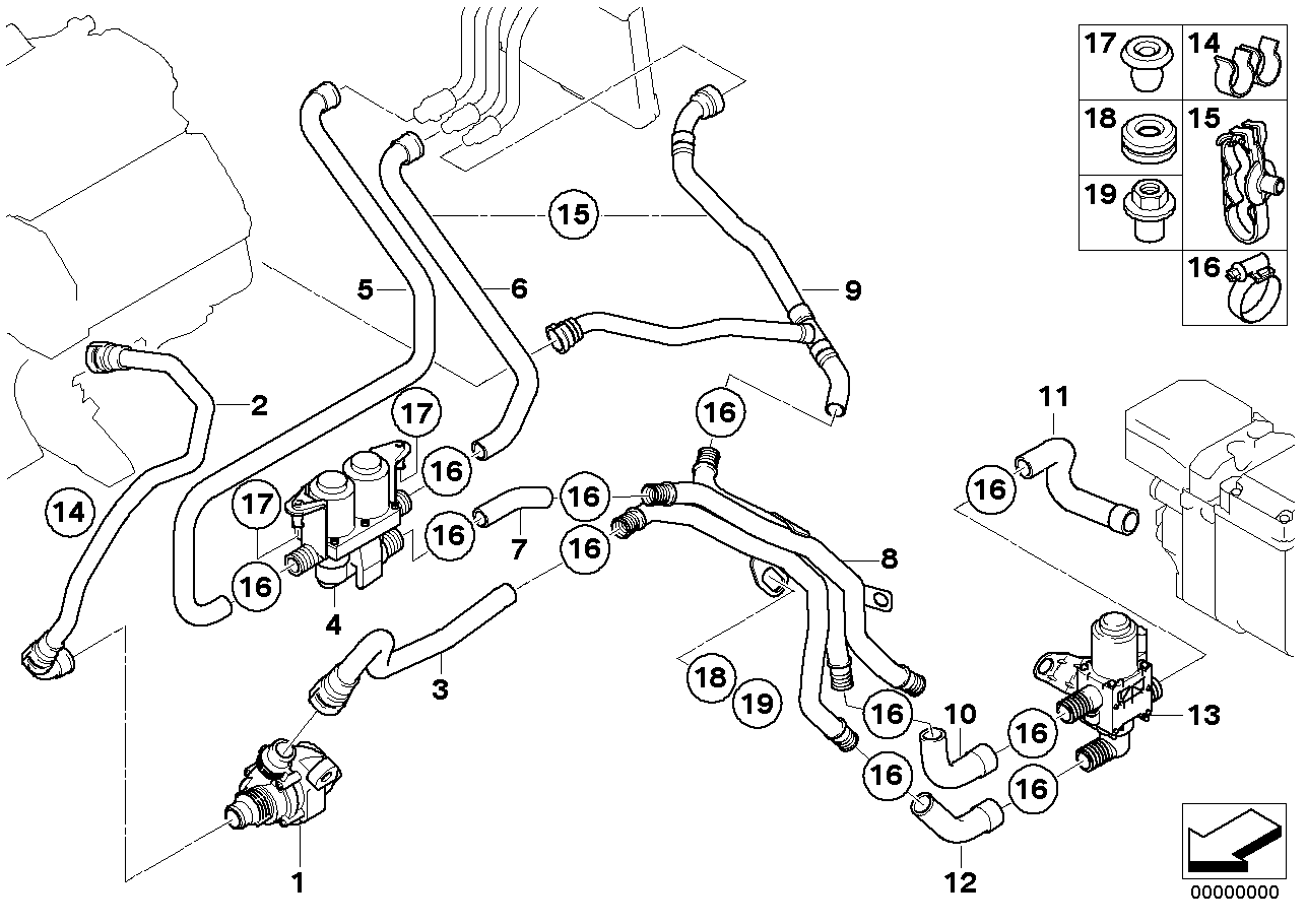 BMW 64 11 6 906 652 - Valdymo vožtuvas, aušinimo skystis onlydrive.pro