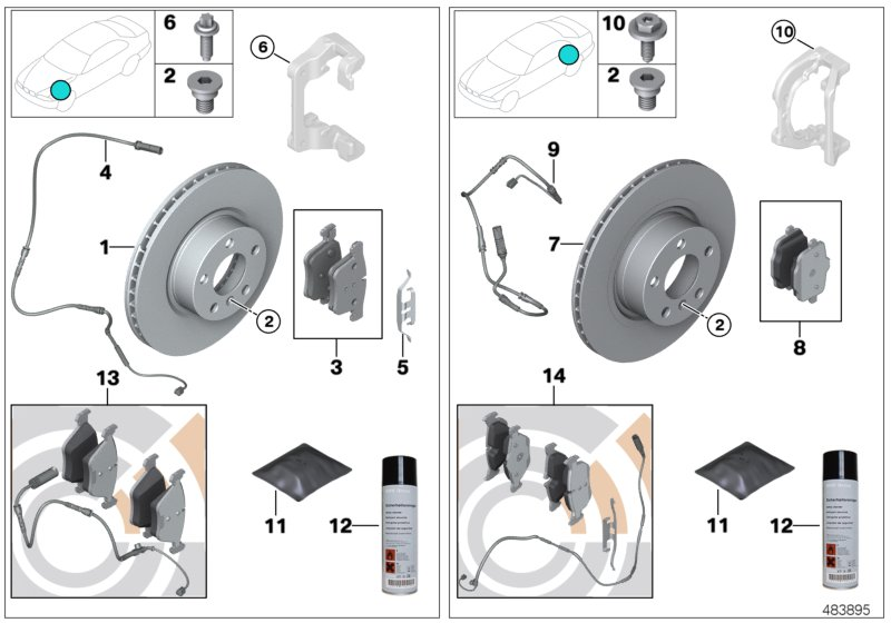 BMW 34212449305 - Тормозные колодки, дисковые, комплект onlydrive.pro