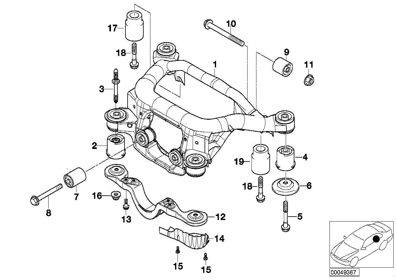 BMW 33 32 6 760 374 - Remkomplekts, Balstiekārtas svira onlydrive.pro