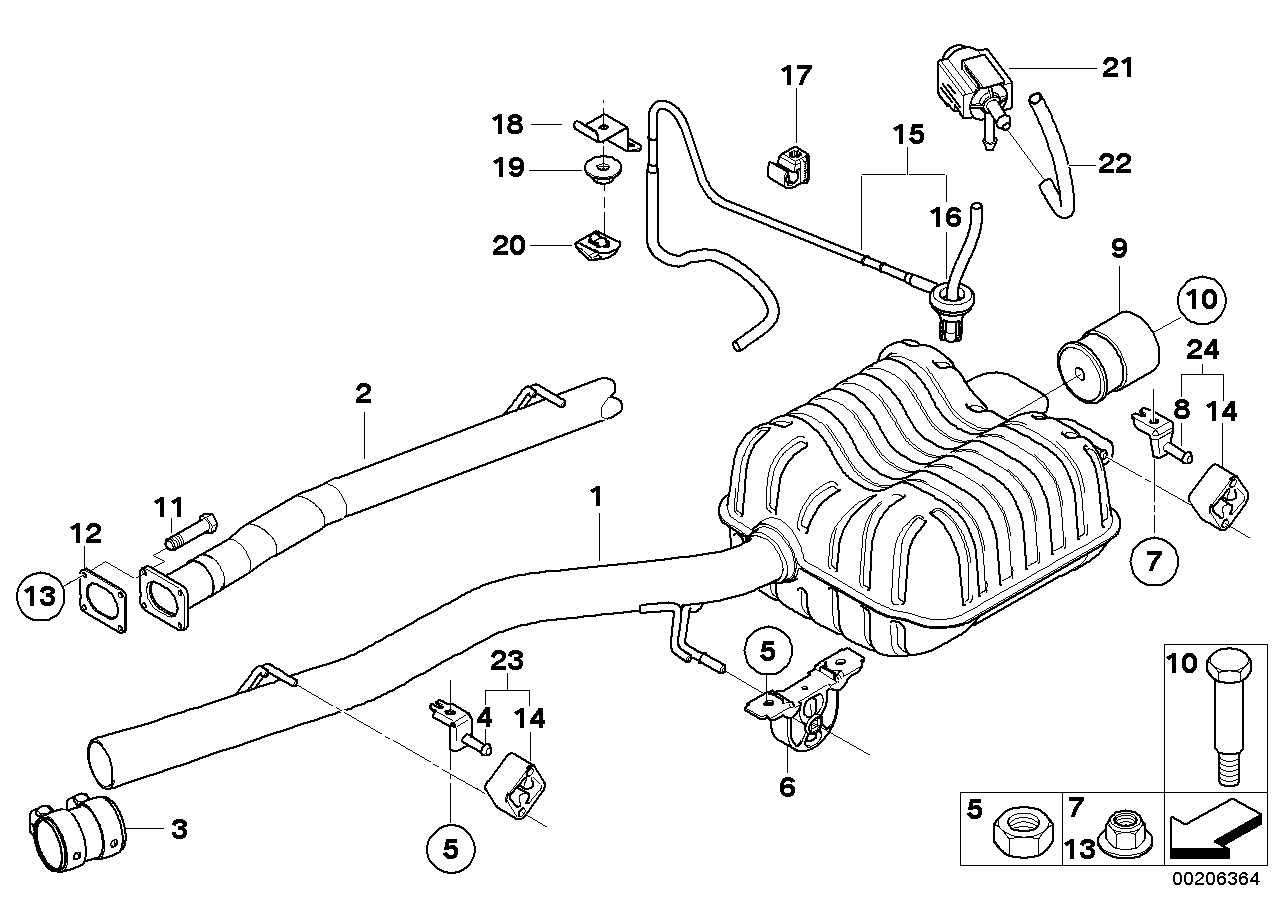 BMW 07119906650 - Bolt, exhaust system onlydrive.pro