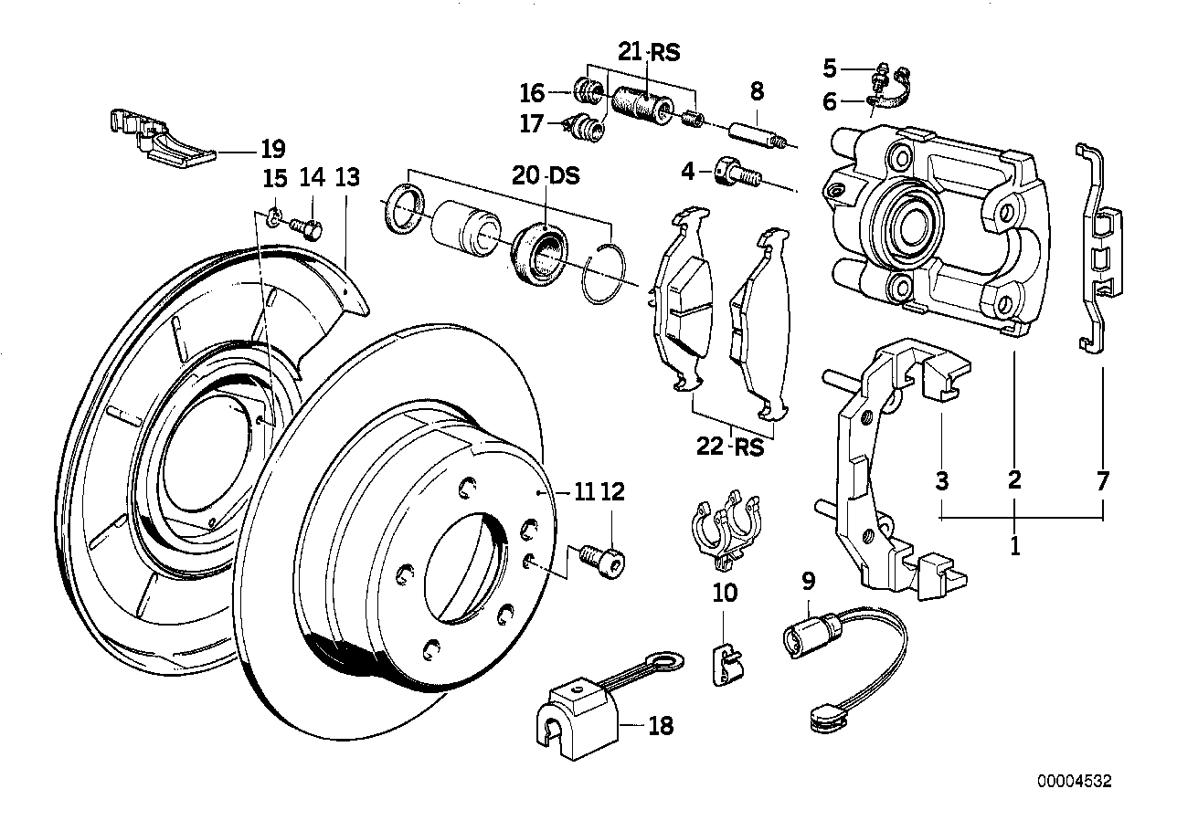 BMW 34211158221 - Piduriklotsi komplekt,ketaspidur onlydrive.pro