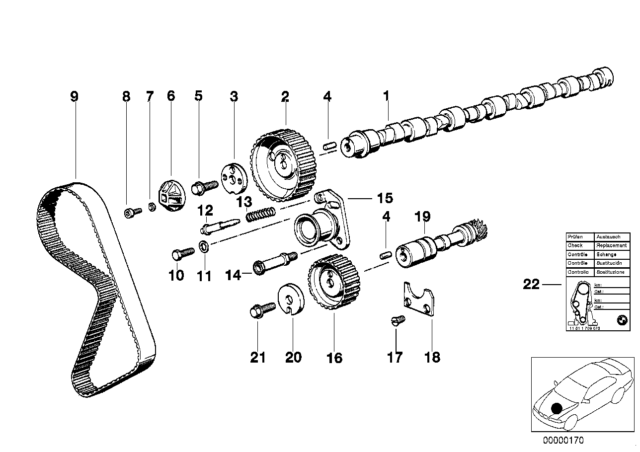 BMW 11311272433 - Įtempiklio skriemulys, paskirstymo diržas onlydrive.pro